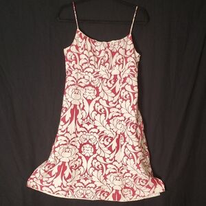 Ann Taylor Red and White Floral Dress